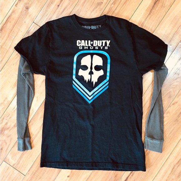 Call of Duty Ghosts long sleeve cotton waffle knit shirt top gamer gamin… - Picture 3 of 5